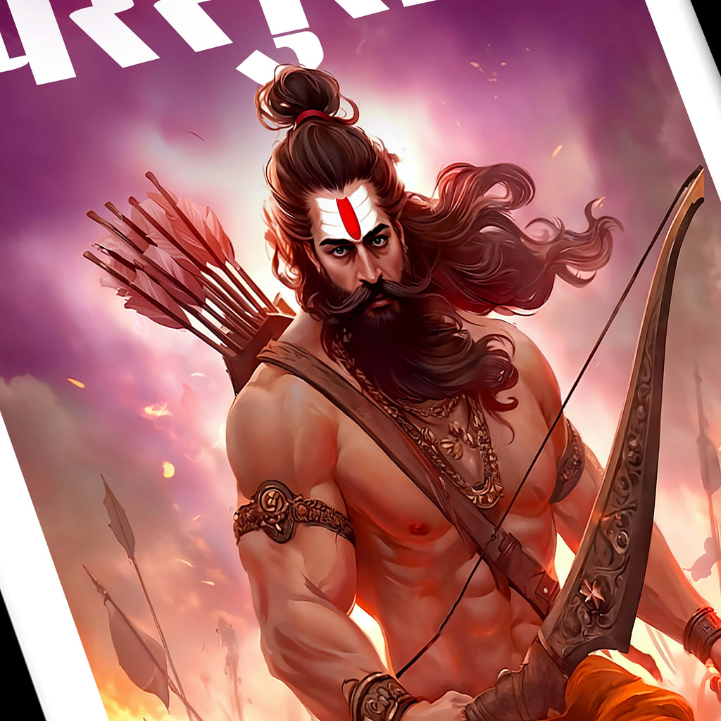 Lord Parshuram Framed Art – Spiritual Warrior Artwork