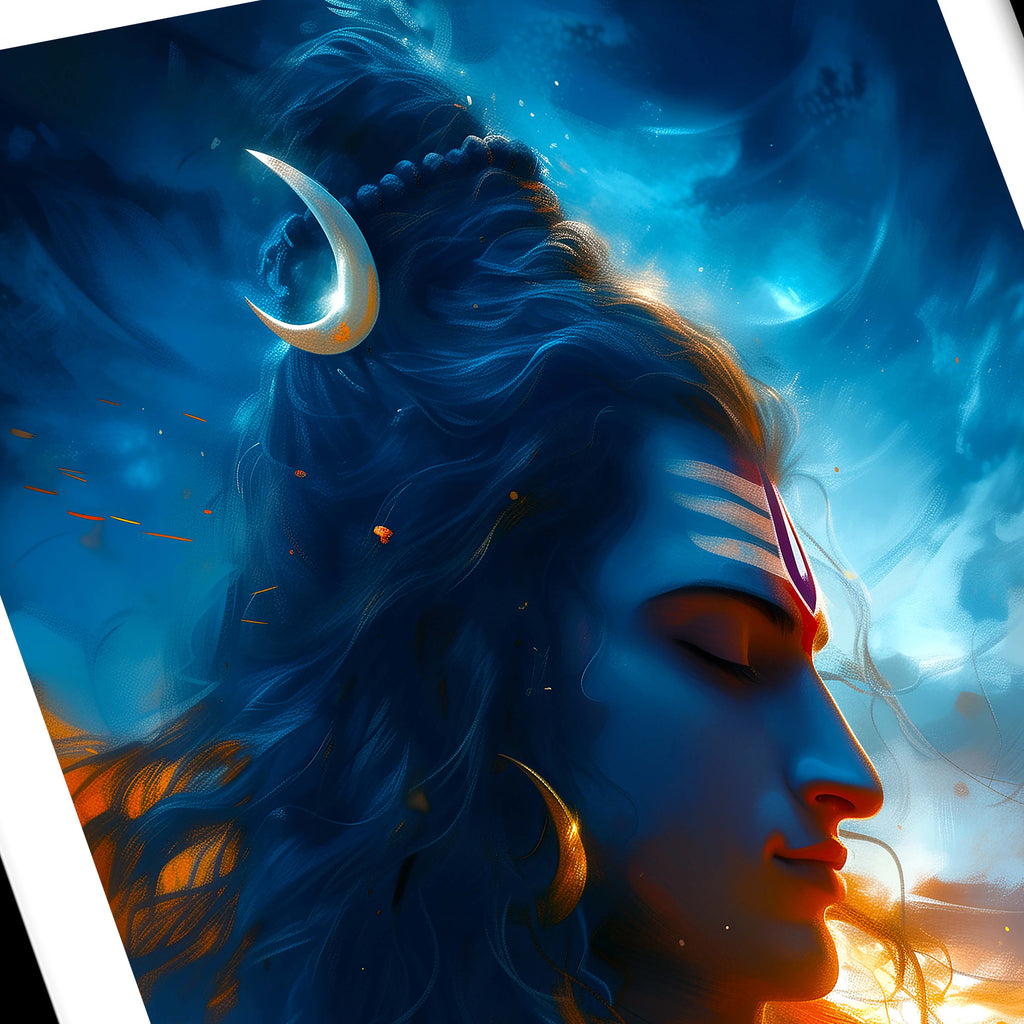 Lord Shiva Photo Frame – Antah Asti Prarambhah Sanskrit Mantra