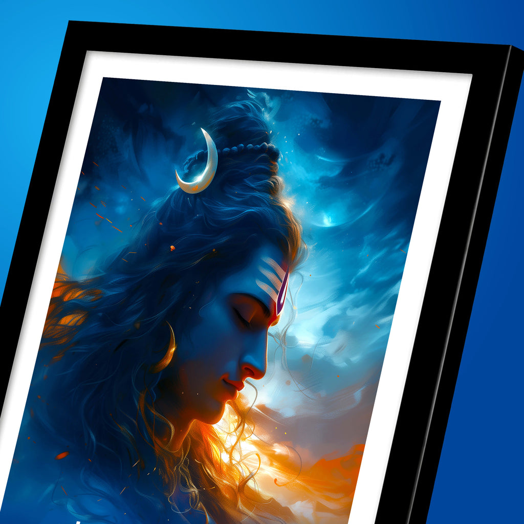 Lord Shiva Photo Frame – Antah Asti Prarambhah Sanskrit Mantra